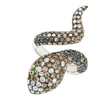 Snakes 18K白金×彩色寶蛇形戒指 US$14,720（約$114,816）