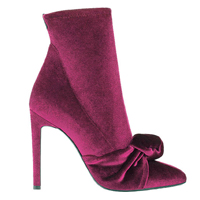 Giuseppe Zanotti OPHELIA紫色絲絨蝴蝶結短靴 $7,200 （C）