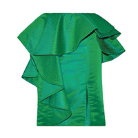 JOHANNA ORTIZ綠色荷葉邊色丁半截裙 原價：$6,924 4折：$2,769（A）