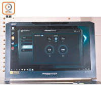 PredatorSense介面提供超頻選項，同時可監控風扇轉速。