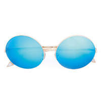VICTORIA BECKHAM金屬框×藍色鏡片墨鏡 $3,170（A）