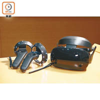 HMD Odyssey分為頭戴式裝置及動態控制器兩部分，後者以無線體感操作。