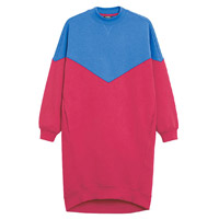 Monki紅拼藍色長身衞衣連身裙 $240（A）