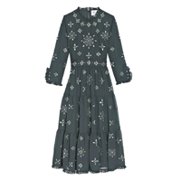 Kate Spade黑色閃石雪花刺繡連身裙 $14,100（A）