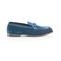 JIMMY CHOO MARTI藍色絲絨Loafer $6,350