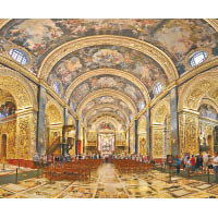 瓦萊塔的聖約翰教堂內部裝潢極其華麗，採用巴洛克風格。