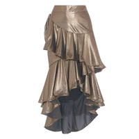 JOHANNA ORTIZ古銅色褶飾邊半截裙 $11,195（A）