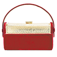 Bienen-Davis金色袋蓋×紅色絲絨手挽袋 $17,900（B）