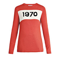 Bella Freud紅白色「1970」針織上衣 $3,282（C）