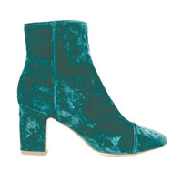 Polly Plume深綠色絲絨Ankle Boots $2,347（F）