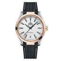 Seamaster Aqua Terra 41mm精鋼及Sedna Gold錶殼、白色錶盤及皮帶腕錶 $65,500