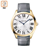 Drive de Cartier Extra-Flat腕錶，推出全新18K黃金及精鋼款式，錶殼厚度6.6mm。$11.7萬
