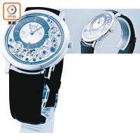 Piaget Altiplano Ultimate Automatic腕錶延續之前900P機芯與錶殼融合的概念，但自動擺陀採用了外緣式設計，令腕錶厚度僅4.3mm，打破了自動超薄腕錶的紀錄。$23.7萬