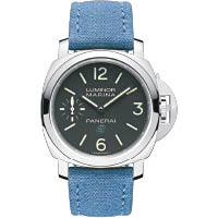 Panerai Luminor Marina Logo 3 Days Acciaio黑色錶盤、藍色布質錶帶腕錶 HK$37,900（限量1,500枚）