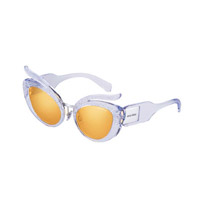 miu miu貓眼形透明鏡框 ×黃色鏡片太陽眼鏡 $5,850（B）