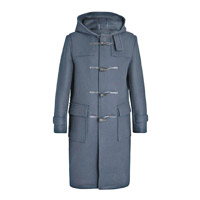 Mackintosh Leather-Trimmed Felted Wool Duffle Coat $7,819（B）