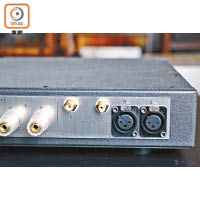 PowerBloc2設有RCA及平衡插口，支援接駁不同類型的前級。