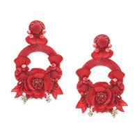 Ranjana Khan紅色花飾耳環 $3,192（A）