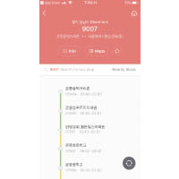 《KakaoBus》介面和用法跟香港的巴士Apps接近。 售價：免費