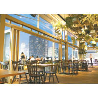 位於12樓的現代風餐廳，提供法式和意式簡餐。