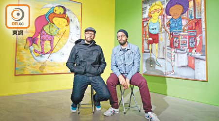 由雙胞胎兄弟古斯塔沃．潘多爾夫及<br>奧塔維奧．潘多爾夫組成的OSGEMEOS，作品結合了流行文化、音樂、民間藝術及兩人深邃豐富的內心世界。