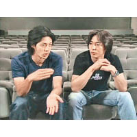 當年特攝片的兩位主角五代雄介和一條薰，分別由小田切讓（左）和葛山信吾（右）飾演。
