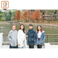 低碳本地遊的組織「V’air」部分成員，由左至右，李雪瑩、鍾芯豫、楊子雋及張允晴。