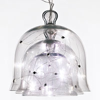 Led Lamp<br>以數層玻璃製作的燈罩，不同玻璃的折射，令燈光產生有趣的視覺效果。