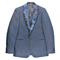 Paul Smith深藍色花卉刺繡西裝褸 $14,790（A）