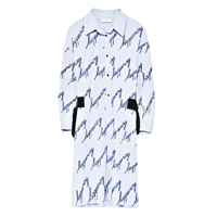 Sandro粉藍×白色條子珠片刺繡恤衫裙 $2,690（A）