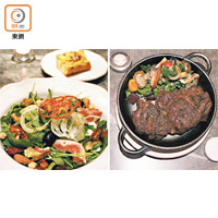 餐廳主打料理用上自家農場的蔬果、自家製熟成牛肉及手工意大利麵等。