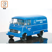 L319 Van Mercedes-Benz Service<br>L319是品牌於1956至67年間推出的首輛貨VAN車型，此模型車由Norev操刀，使用了超過100個獨立零件裝砌，車身兩側還有「Mercedes-Benz Service」字樣。<br>售價：$1,150