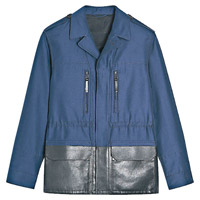 Berluti男裝藍×黑色皮革外套 $29,500（B）