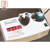 只要用儀器測量就知道太陽眼鏡的抗UV指數是否符合國際標準。