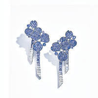 Tiffany Paper Flowers High Jewelry坦桑石及鑽石鉑金耳環 $72.5萬（C）