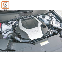 配上全新3公升V6 TFSI引擎，加上48V電池及具起動功能的BAS，達致更節能效果。