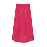 Maje紅色皺褶半截裙 未定價（A）