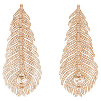 Boucheron Plume de Paon孔雀羽毛系列玫瑰金鑽石吊墜耳環。 $70.1萬（A）