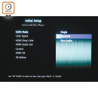 提供Separate、Single及Pure Audio 3種HDMI輸出模式。