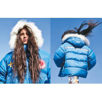 經典的Expedition羽絨外套採用了人造皮草飾邊和加設反光物料內襯，極具玩味。$9,499