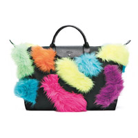 Jeremy Scott × Longchamp黑色拼彩色人造皮草Neon Bag $4,800（A）