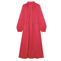 TIBI紅色縐紗連身長裙 $5,465（B）