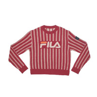 FILA×D-ANTIDOTE<br>紅色條子針織上衣$1,590（B）