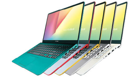 VivoBook S15備有翡翠綠、石榴紅、檸檬黃、太空灰、香檳金5種「Color-Blocking」配色供選擇。<br>售價：$8,498/各