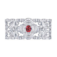 Louis Vuitton Conquêtes-Regalia 18K白金鑽石紅寶石手鈪 $305萬（B）