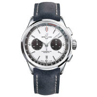  Brad Pitt及吳彥祖在活動上佩戴的全新Premier B01 Chronograph 42腕錶，設計取材自1940年代Premier腕錶系列，搭載品牌自家B01自動計時機芯。皮帶款式 $61,000