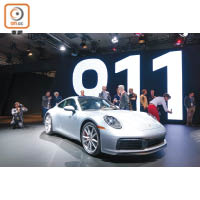 保時捷全球首發第八代911，成為洛杉磯車展最搶Fo車型之一。