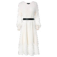 Maryling白色襯黑腰帶針織連身裙 $5,960（C）
