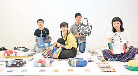 理大生利用日本PE膠袋轉化而成的創新物料poRiff，製作出時尚又環保的「升級再造」產品。