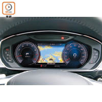 12.3吋Virtual Cockpit儀錶板，駕駛時閱讀行車資訊更方便。